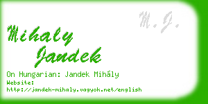 mihaly jandek business card